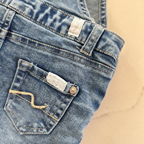 H&M Denim Jumper Dress with Heart Pocket - Size 2-3 Years - Picture 4 of 6